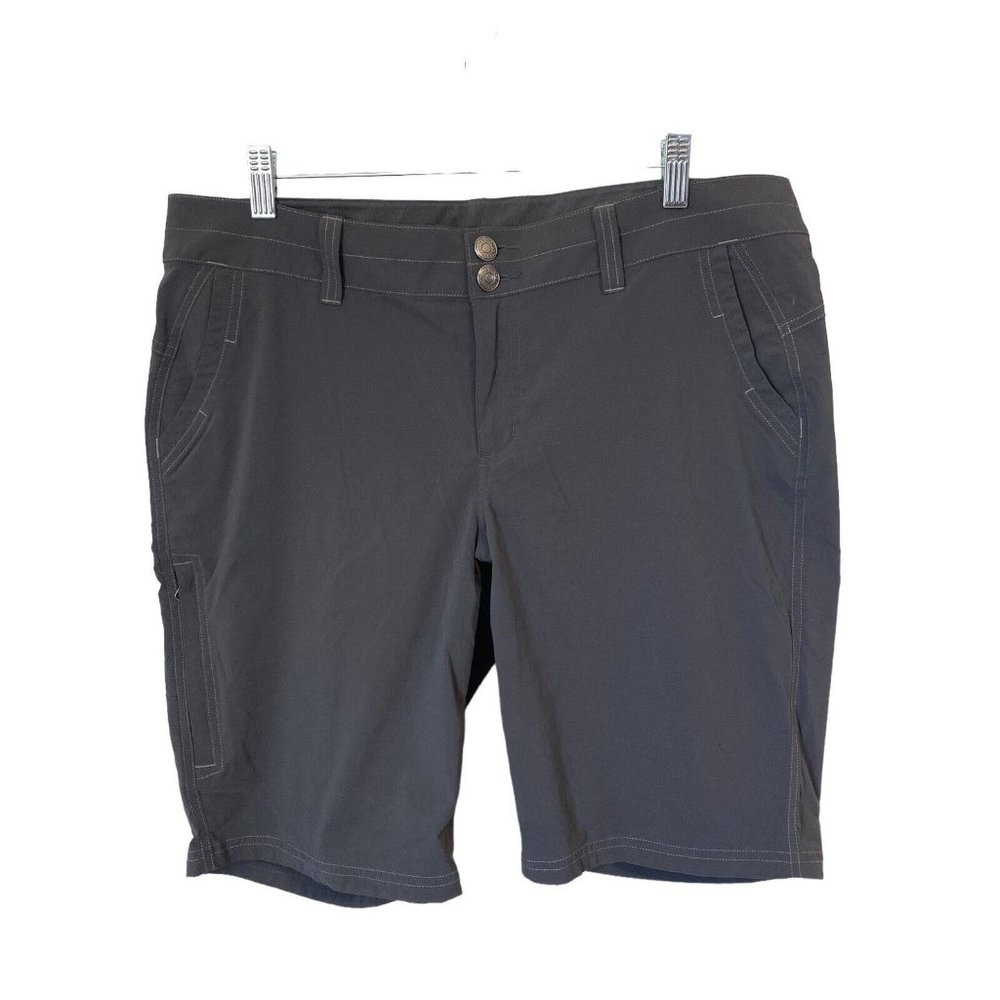 Marmot Shorts Women's Size 12 Gray Nylon Stretch Performance Hiking 9" Inseam
